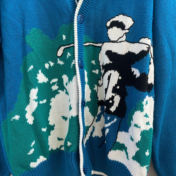 Van Heusen Blue Players Golf Sweater - Picture 3 of 6